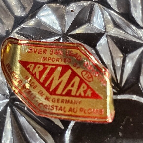 Vintage Hofbauer Leaded Glass Crystal Heart Trinket Jewelry Box 2.5 inch - Picture 9 of 9